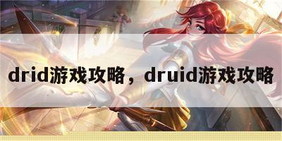 drid游戏攻略，druid游戏攻略