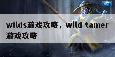 wilds游戏攻略，wild tamer游戏攻略