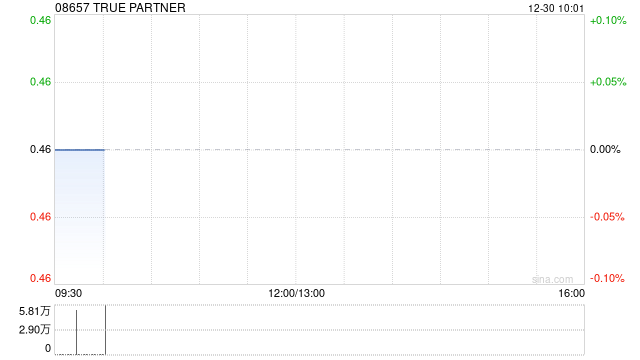 TRUE PARTNER拟折让约13%发行1950万股 净筹约730万港元
